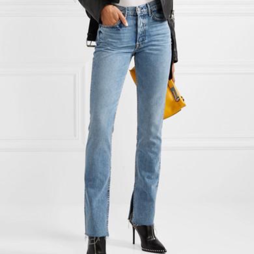 GRLFRND Addison High Rise Split Hem Jean 29